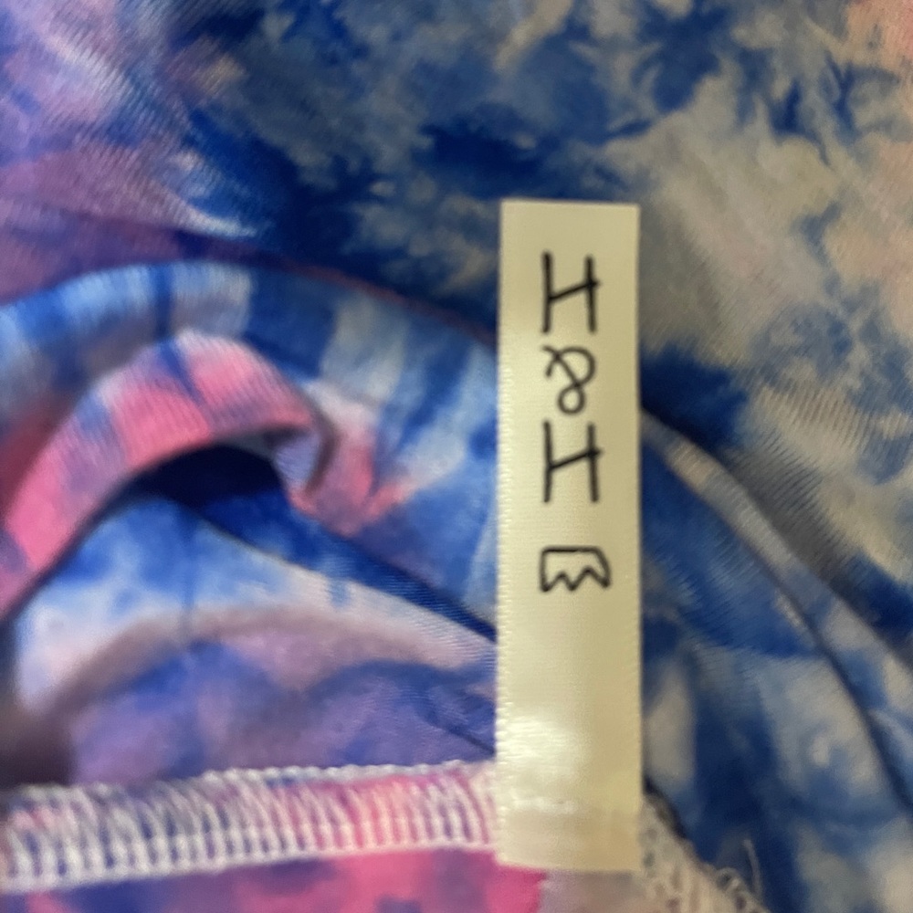 Sleeveless Tie-Dye Midi Bathing Suit Cover Up in Blue & Purple & Pink - Picture 3 of 3
